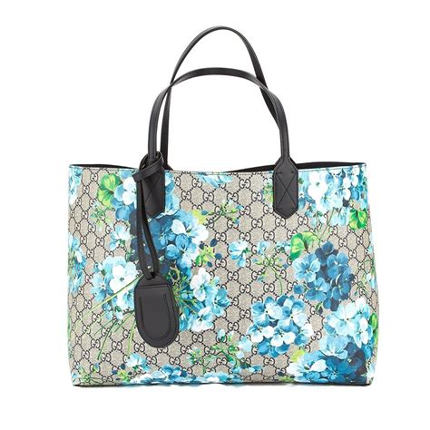 colorful gucci tote|Gucci tote blue flowers.